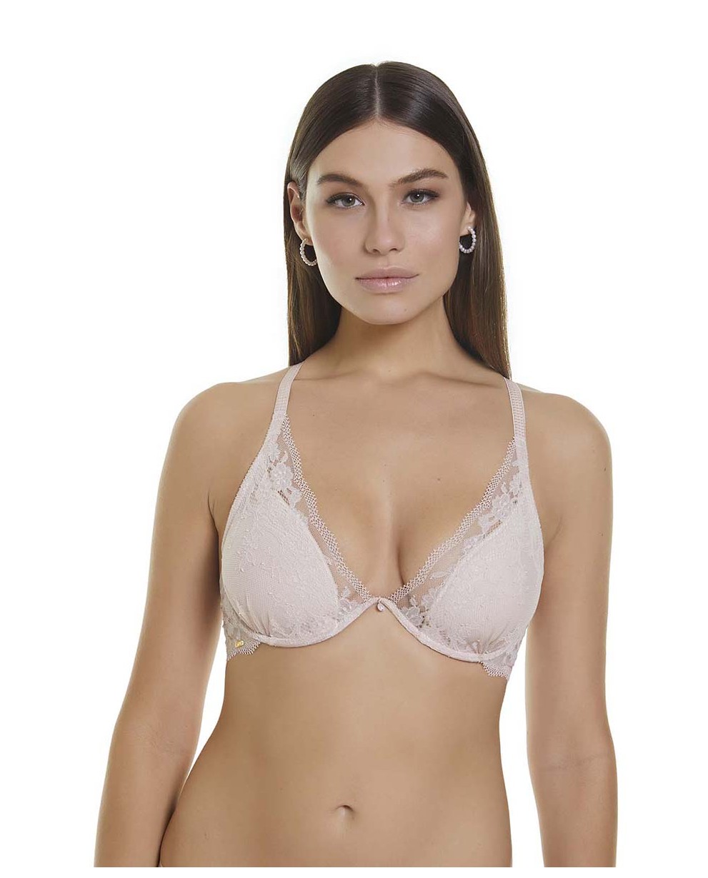 STRAPLESS PUSH UP BRA WITH CONTINUOUS UNDERWIRE