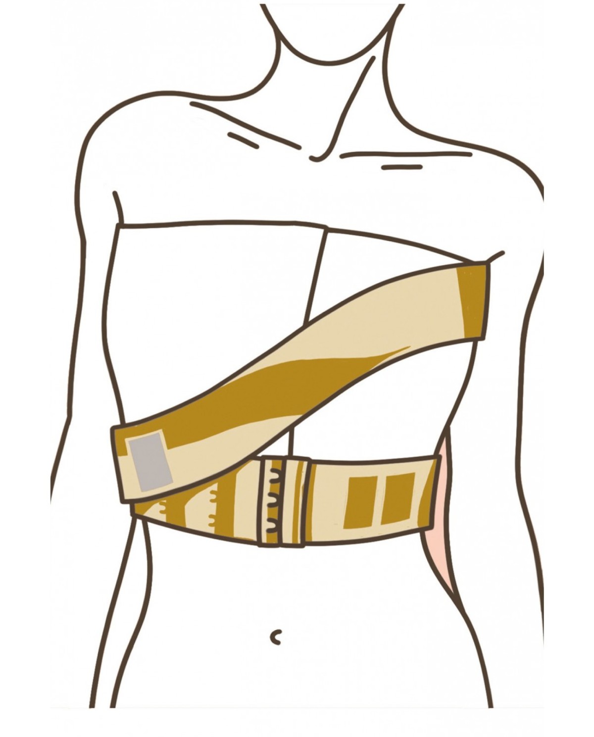 Cintura post-operatoria con tracolla