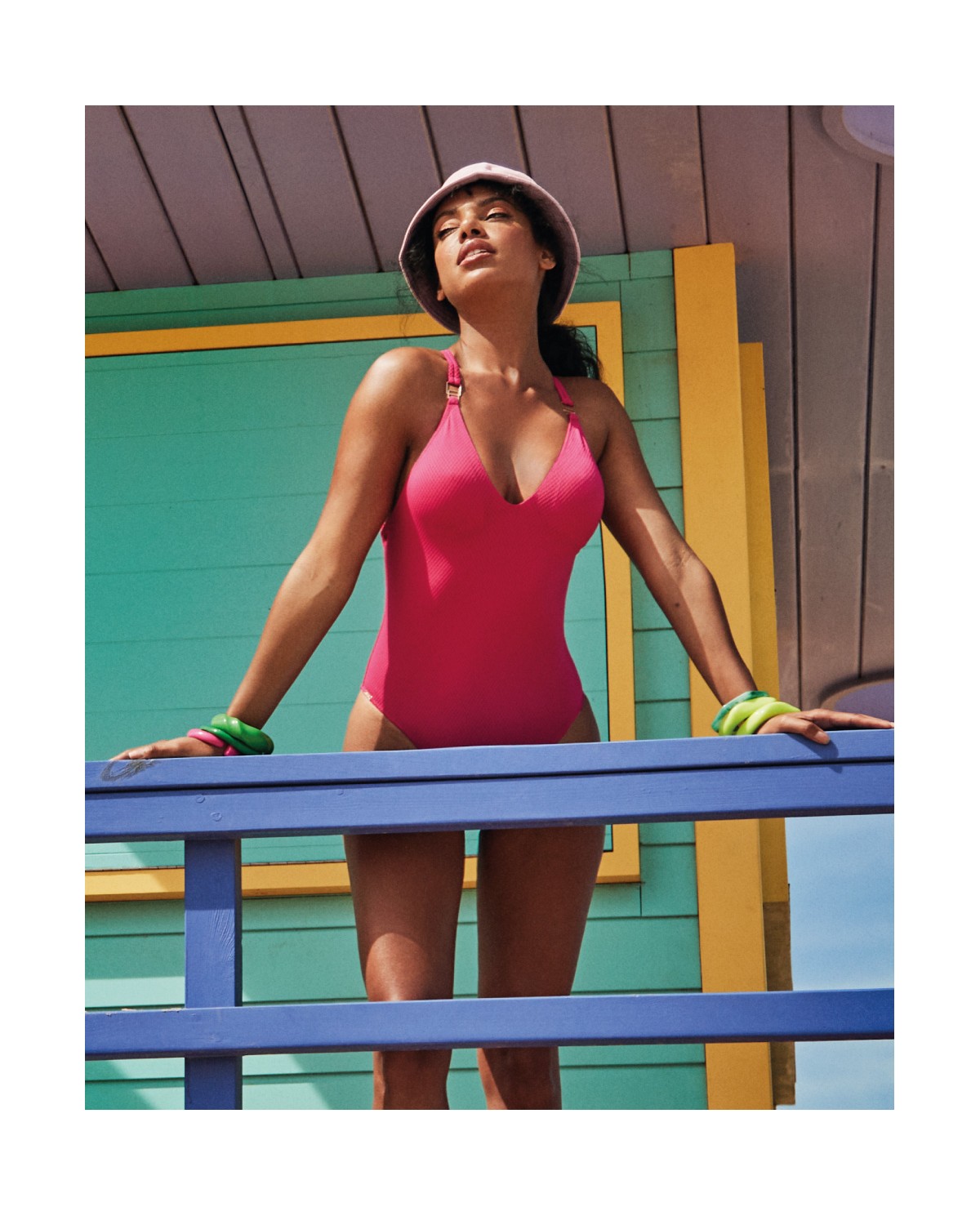 DEEP NECKLINE SWIMSUIT