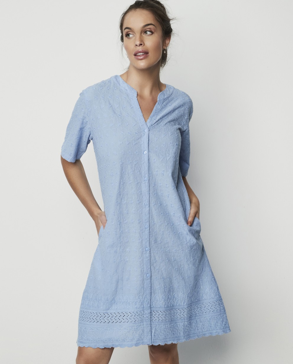 CAMISÓN ALGODÓN BORDADO