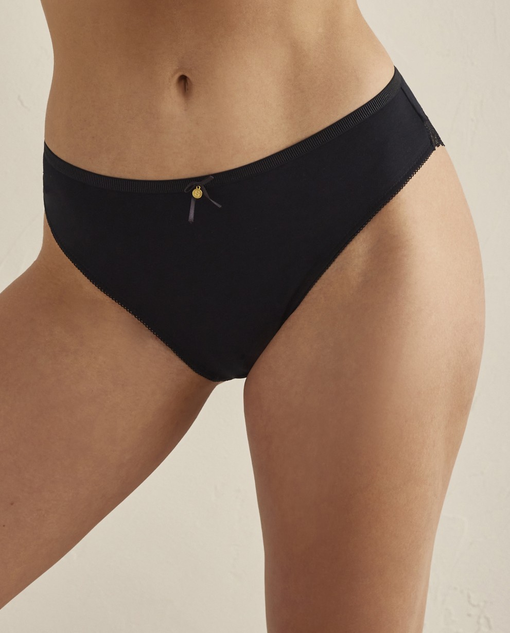 BASIC COTTON AND LACE BIKINI BRIEF PACK