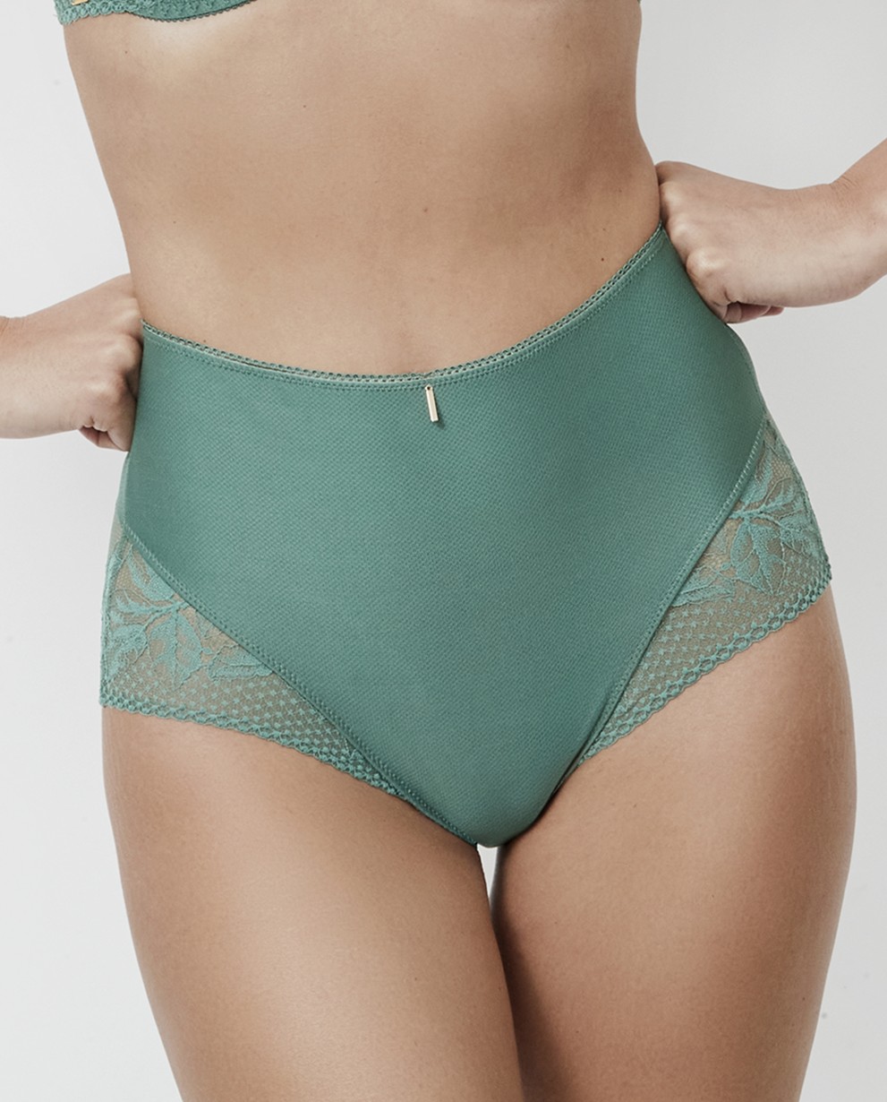 SLIP MODELLANTE A VITA ALTA CON PIZZO
