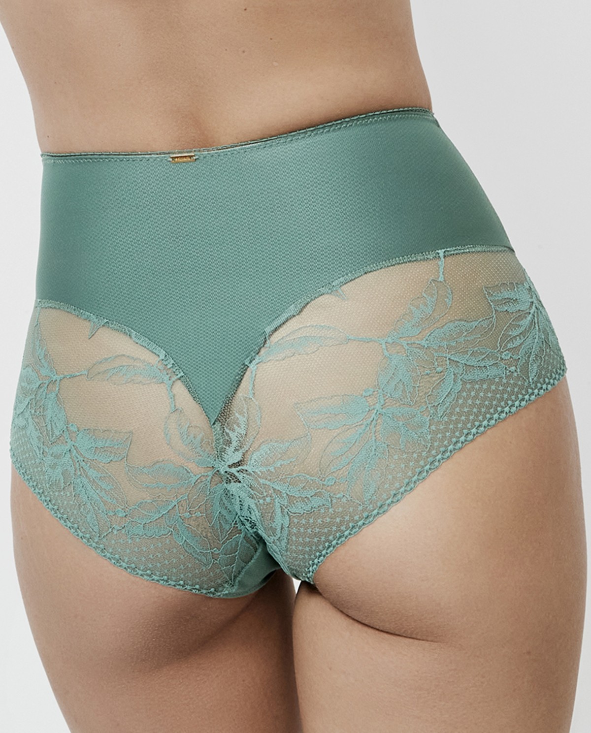 SLIP MODELLANTE A VITA ALTA CON PIZZO