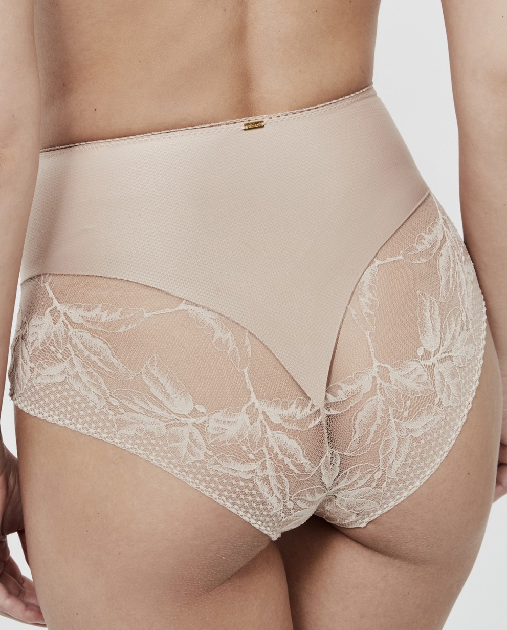 SLIP MODELLANTE A VITA ALTA CON PIZZO