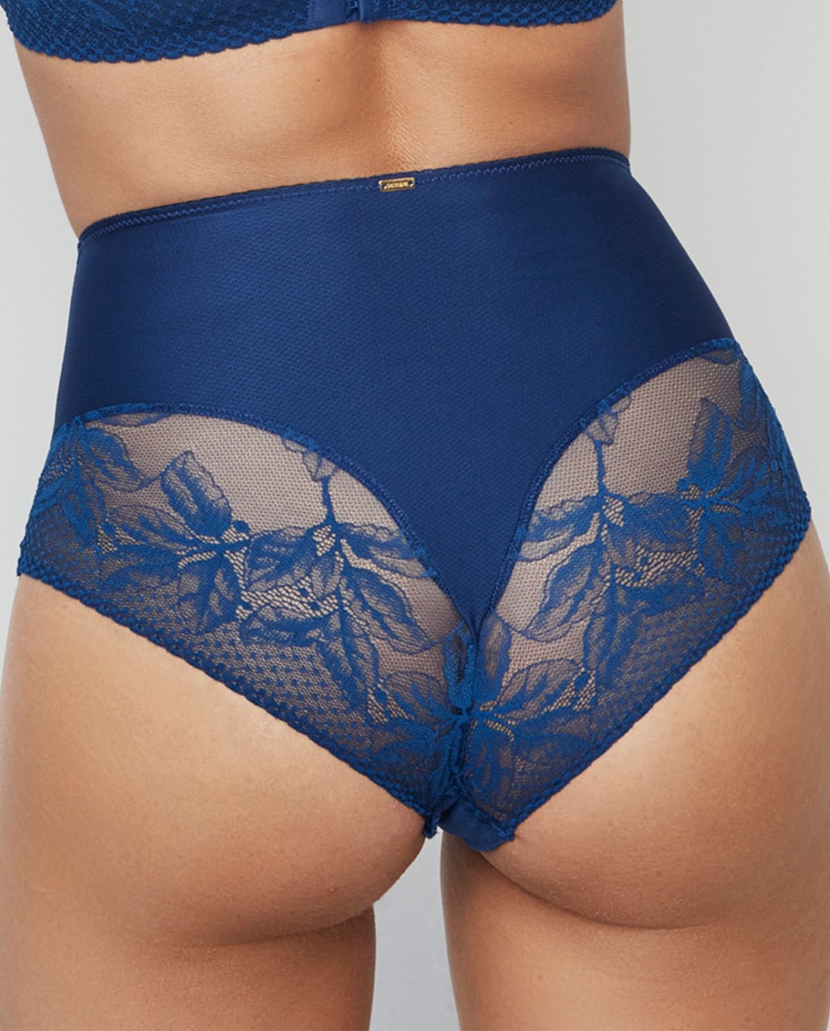 SLIP MODELLANTE A VITA ALTA CON PIZZO