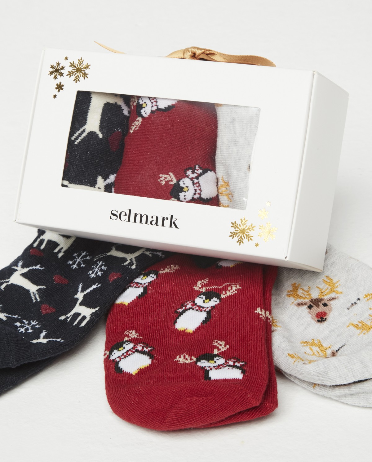 CHRISTMAS SOCKS PACK x 3
