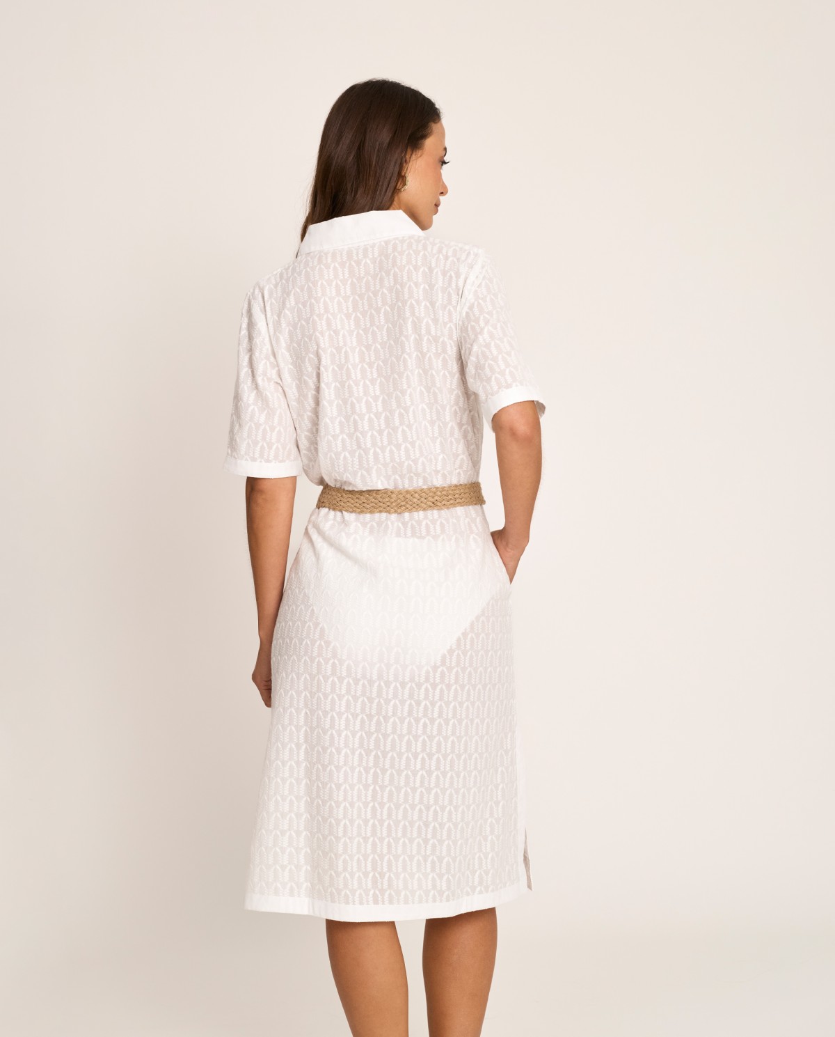 VESTIDO CAMISA CON CINTO