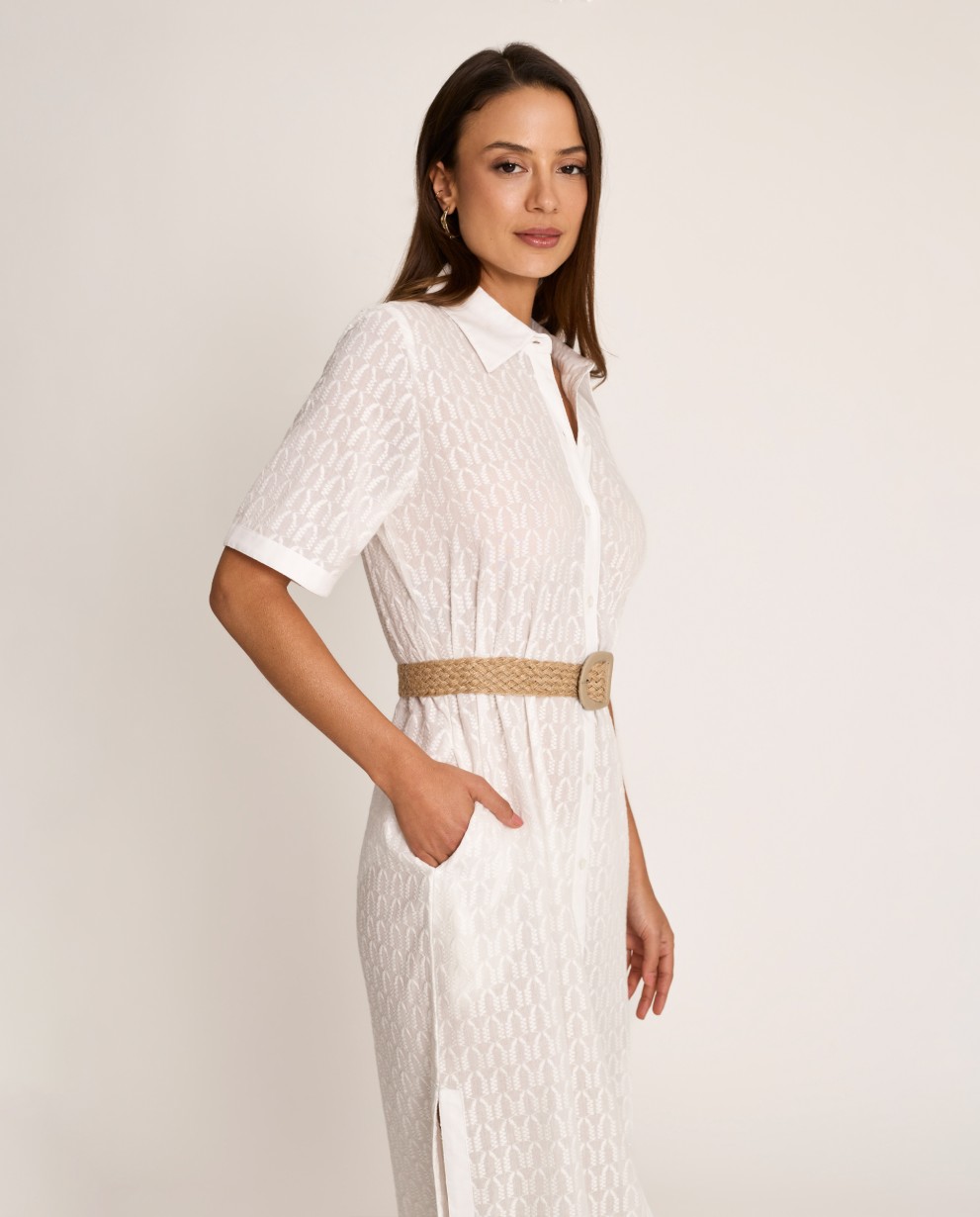 VESTIDO CAMISERO CON CINTO