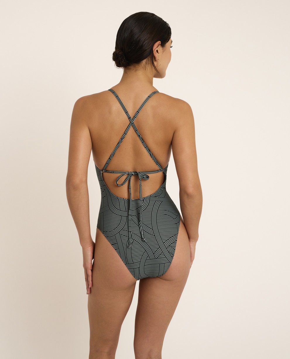 DEEP NECK SWIMSUIT