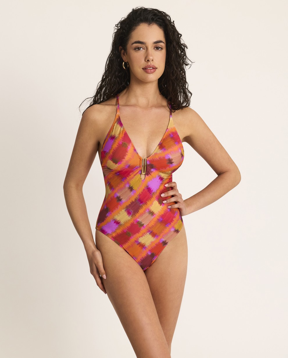 COSTUME DA BAGNO CON SCOLLATURA PROFONDA