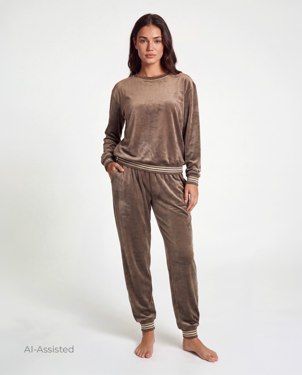 CONJUNTO TERCIOPELO SUDADERA PANTALON