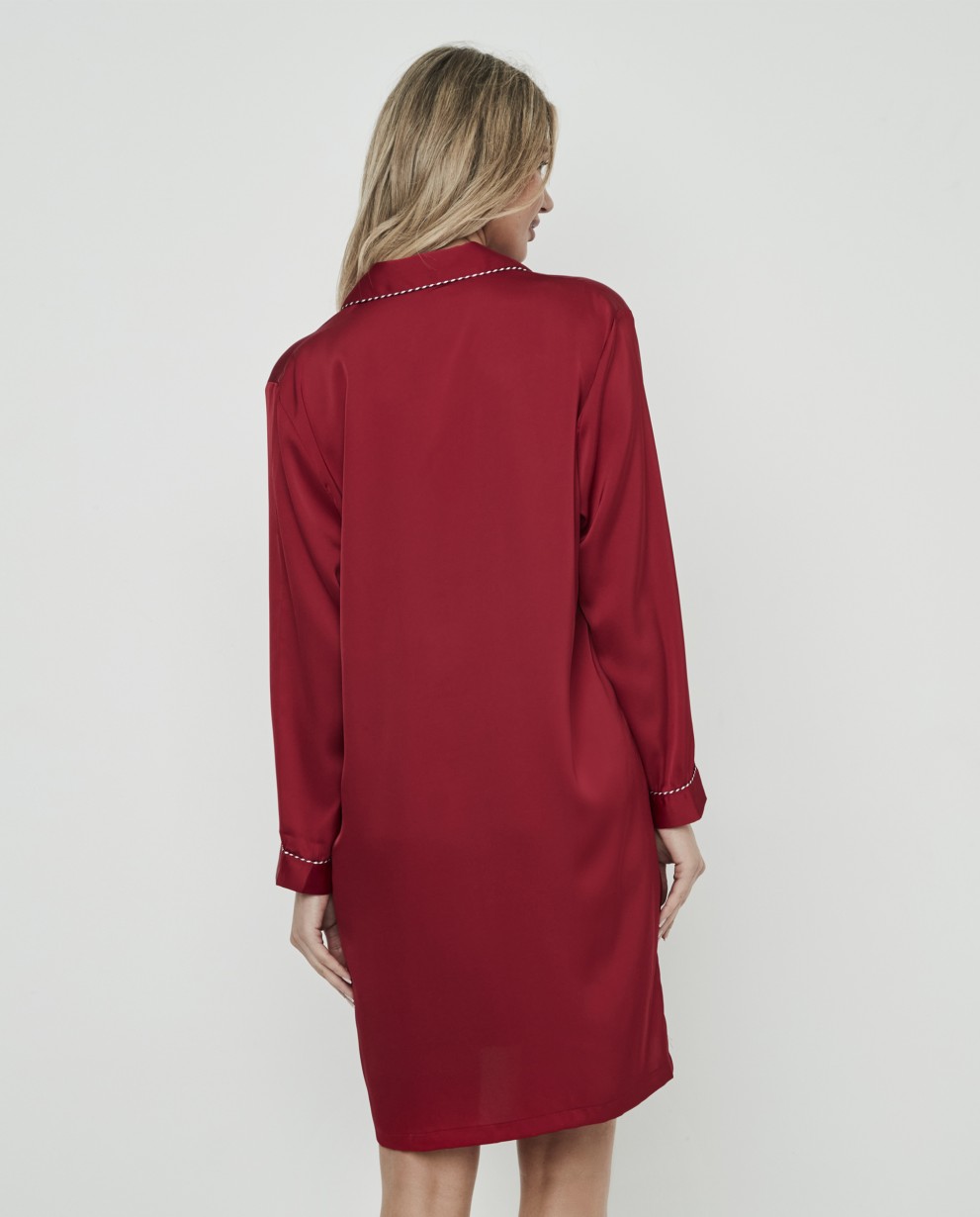 SATIN SHIRT NIGHTDRESS