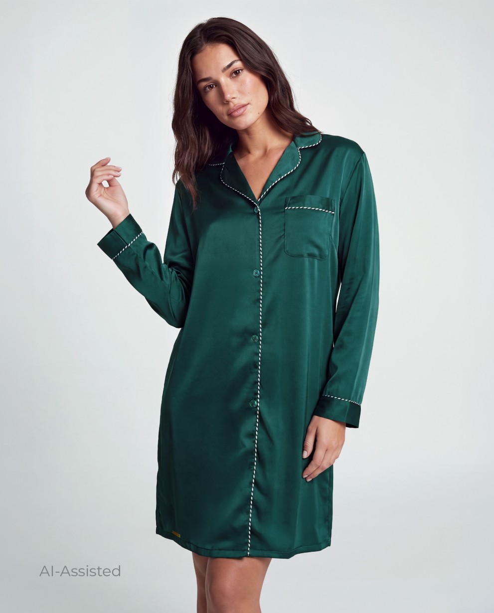 CAMISÓN CAMISERO SATINADO