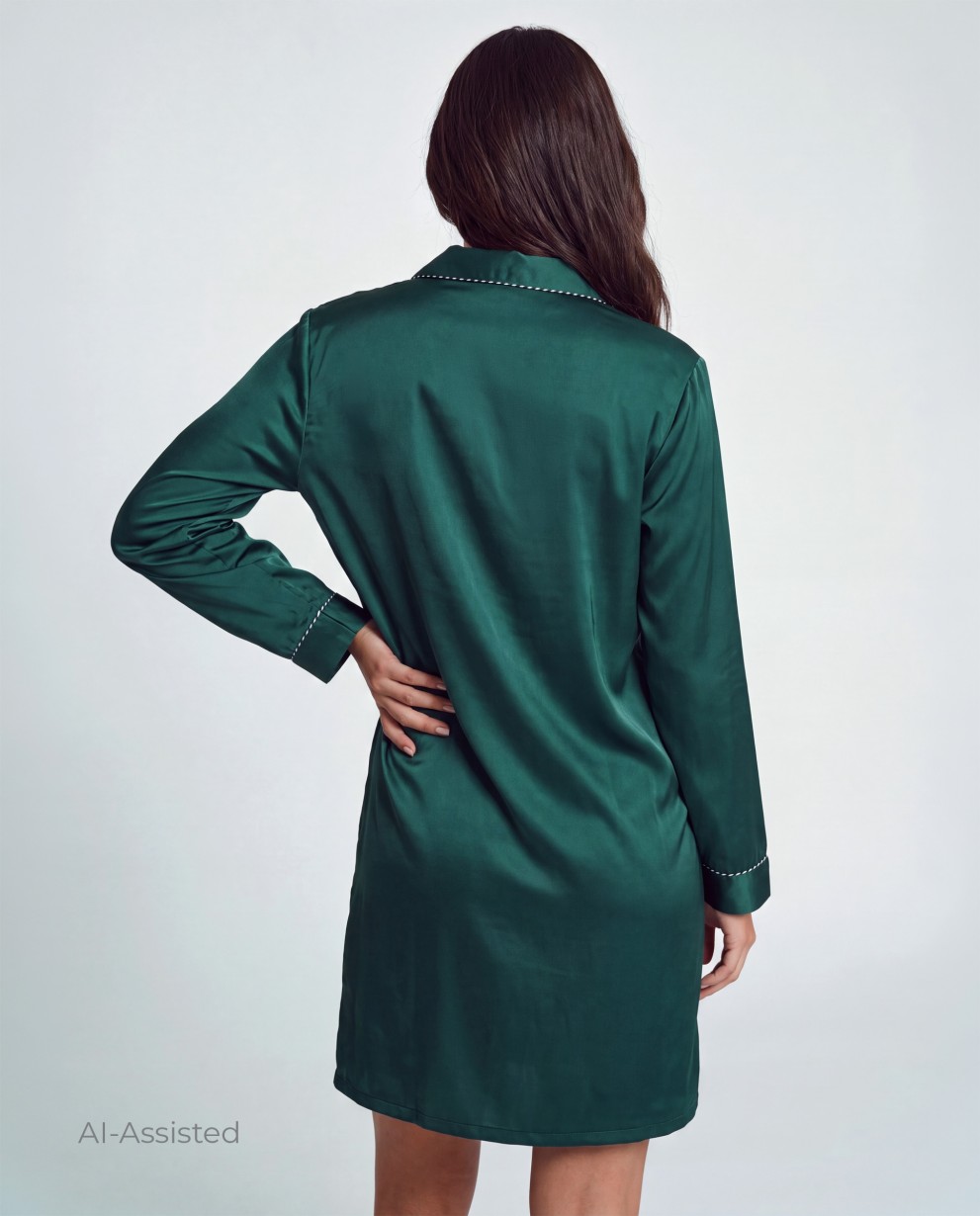 CAMISÓN CAMISERO SATINADO