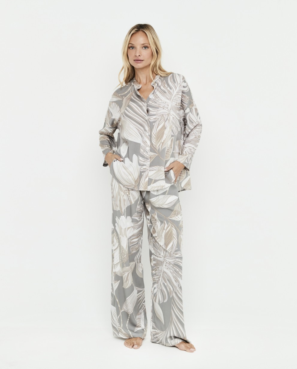 PIJAMA BOTONES CUELLO MAO