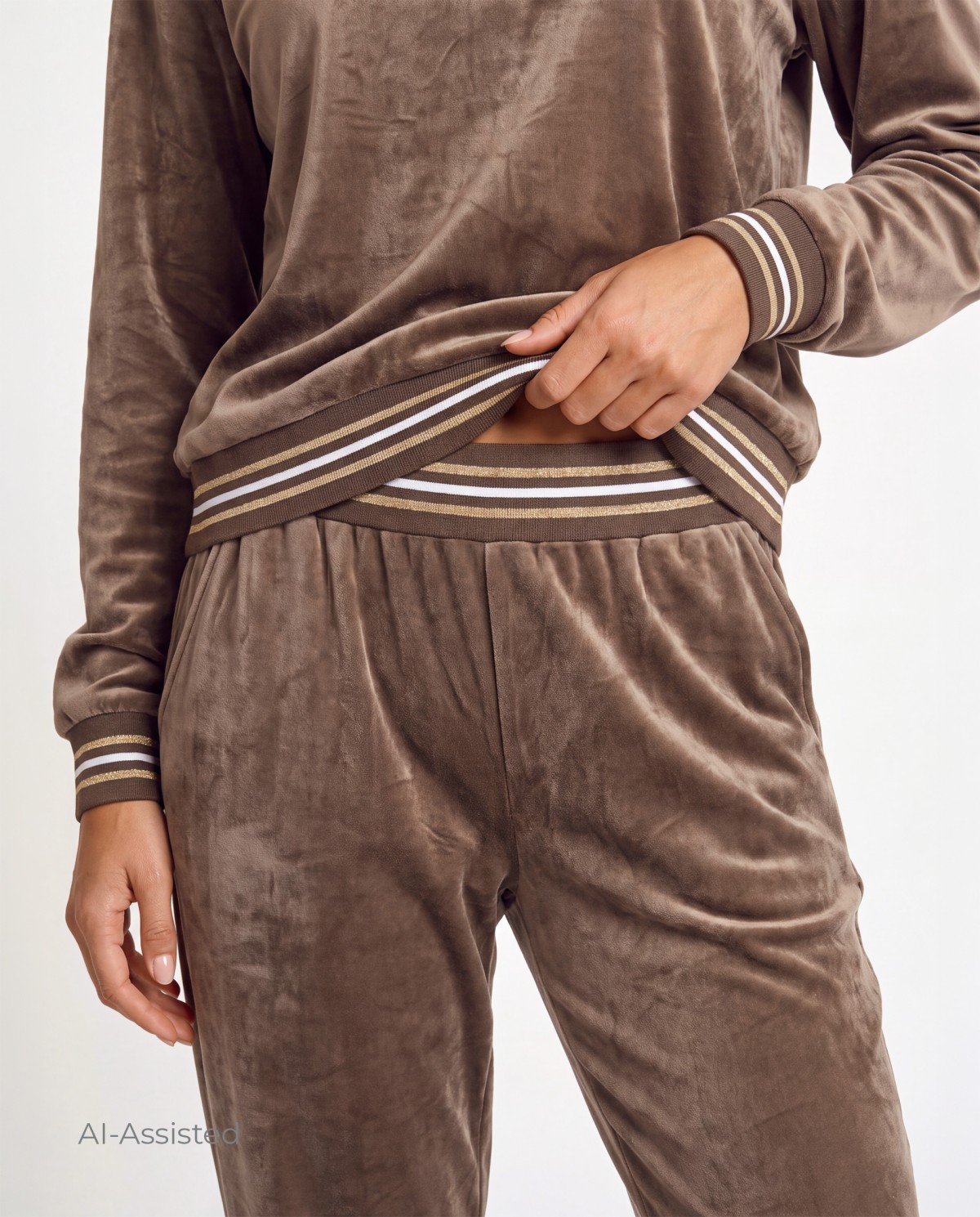 COMPLETO FELPA E PANTALONI IN VELLUTO