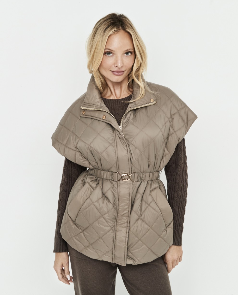 GILET IMBOTTITO CON CAPPUCCIO
